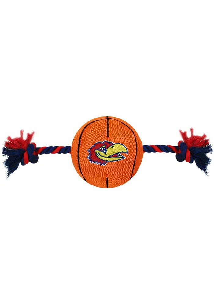 Kansas Jayhawks Nylon Basketball Pet Toy