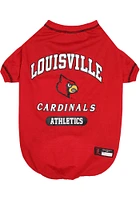 Louisville Cardinals Team Logo Pet T-Shirt
