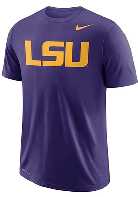 Nike LSU Tigers Purple Wordmark Short Sleeve T Shirt