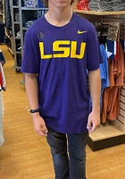 Nike LSU Tigers Purple Wordmark Short Sleeve T Shirt