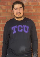 Nike TCU Horned Frogs Black Wordmark Long Sleeve T Shirt