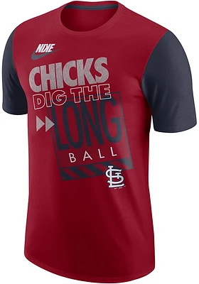 Nike St Louis Cardinals Red Chicks Dig Short Sleeve T Shirt