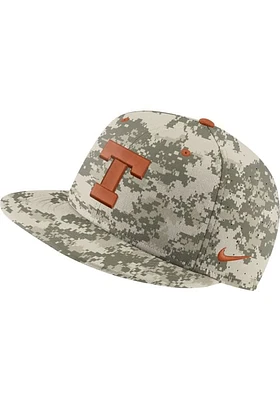 Nike Texas Longhorns Mens Green Aero True Baseball Fitted Hat