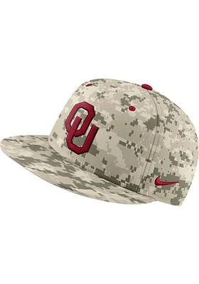 Nike Oklahoma Sooners Mens Green Aero True Baseball Fitted Hat
