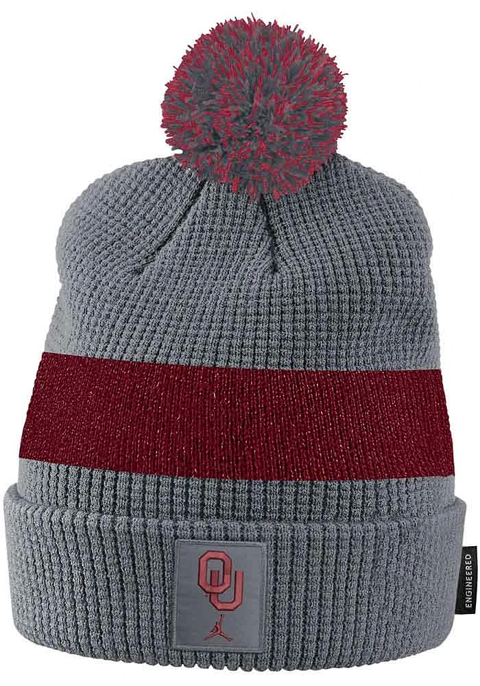 Nike Oklahoma Sooners Grey Jordan 2021 Sideline Mens Knit Hat