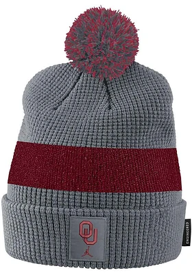 Nike Oklahoma Sooners Grey Jordan 2021 Sideline Mens Knit Hat