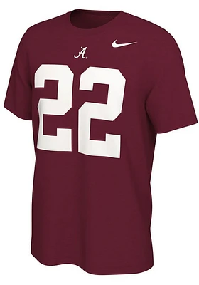 Najee Harris Alabama Crimson Tide Name and Number Short Sleeve Player T Shirt