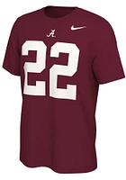 Najee Harris Alabama Crimson Tide Name and Number Short Sleeve Player T Shirt