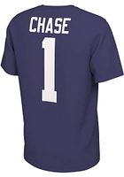 Ja'Marr Chase LSU Tigers Purple Name and Number Short Sleeve Player T Shirt