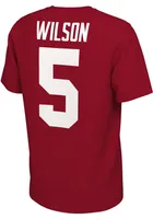 Garrett Wilson Ohio State Buckeyes Red Name and Number Short Sleeve Player T Shirt