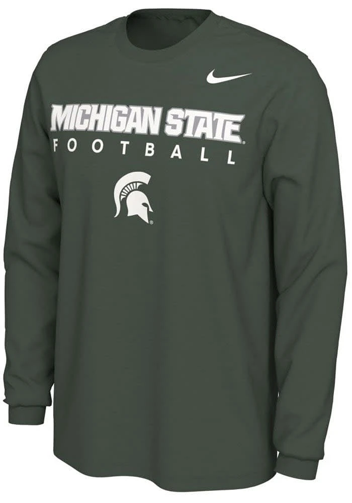 Nike Michigan State Spartans Green Mantra Graphic Long Sleeve T Shirt