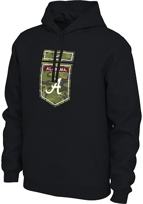 Nike Alabama Crimson Tide Mens Black Veterans Day Long Sleeve Hoodie