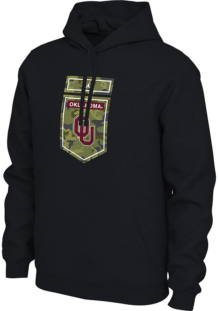 Nike Oklahoma Sooners Mens Black Veterans Day Long Sleeve Hoodie