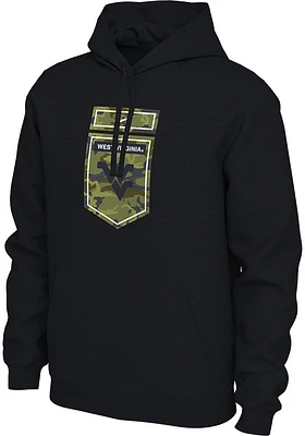 Nike West Virginia Mountaineers Mens Black Veterans Day Long Sleeve Hoodie