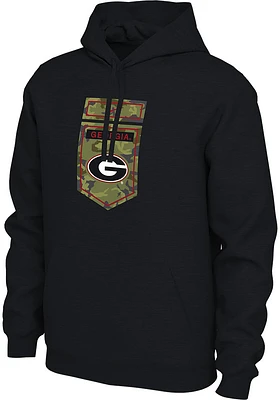 Nike Georgia Bulldogs Mens Black Veterans Day Long Sleeve Hoodie