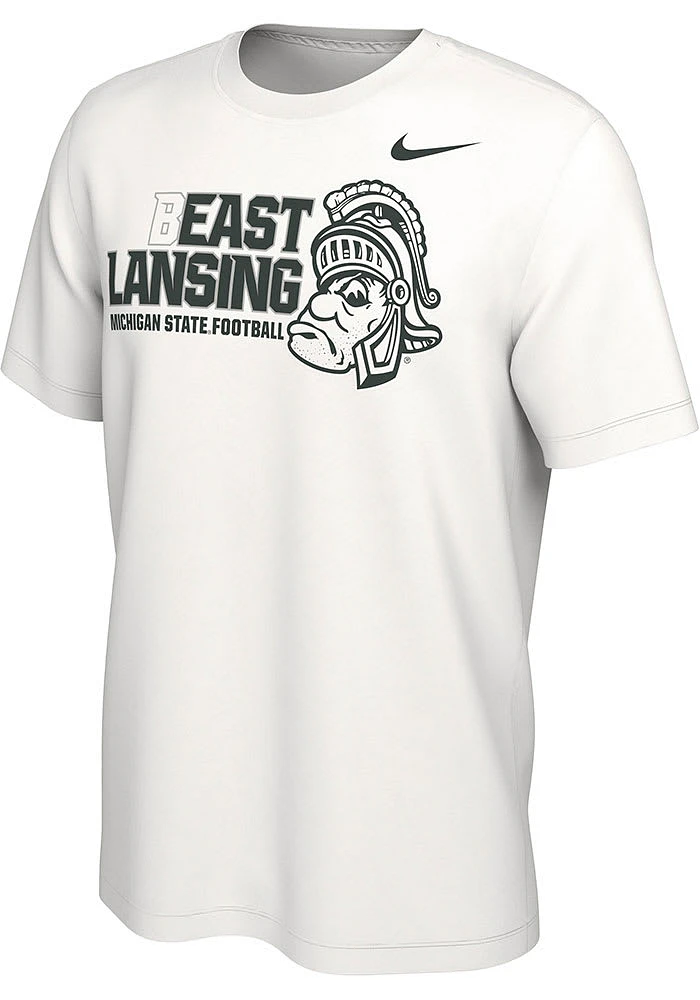Nike Michigan State Spartans White 2022 Student Body Short Sleeve T Shirt