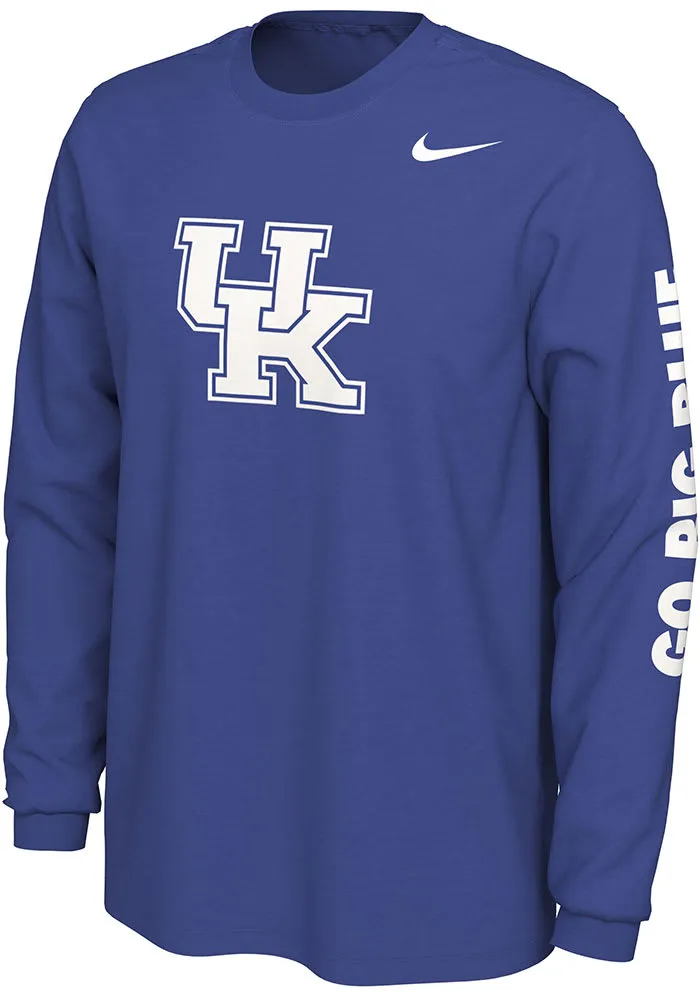 Nike Kentucky Wildcats Blue Mantra Graphic Long Sleeve T Shirt