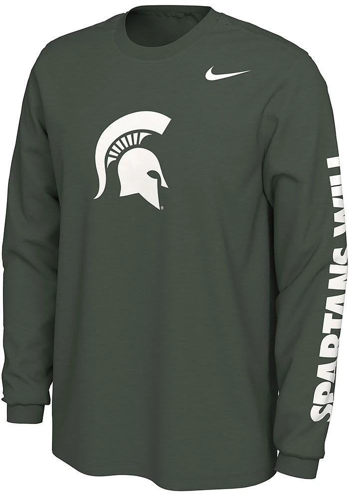Nike Michigan State Spartans Green Mantra Long Sleeve T Shirt