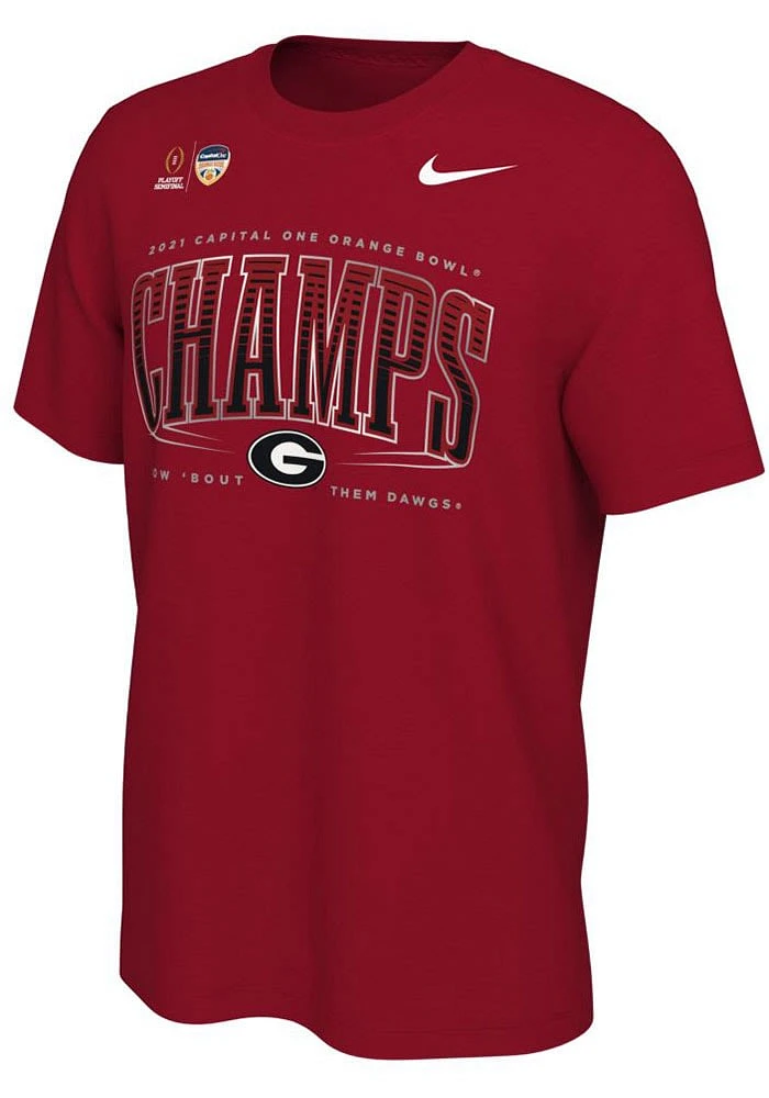 Nike Georgia Bulldogs Red 2021 Orange Bowl Champions Short Sleeve T Shirt