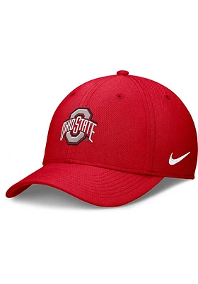 Nike Ohio State Buckeyes Mens Red Structured Rise Flex Hat