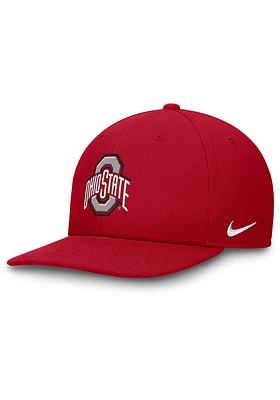 Nike Ohio State Buckeyes Red Pro Flat Brim Snapback Mens Snapback Hat