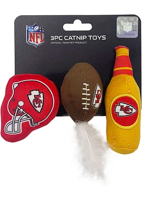 Kansas City Chiefs 3 Pack Cat Nip Pet Toy
