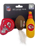 Kansas City Chiefs 3 Pack Cat Nip Pet Toy