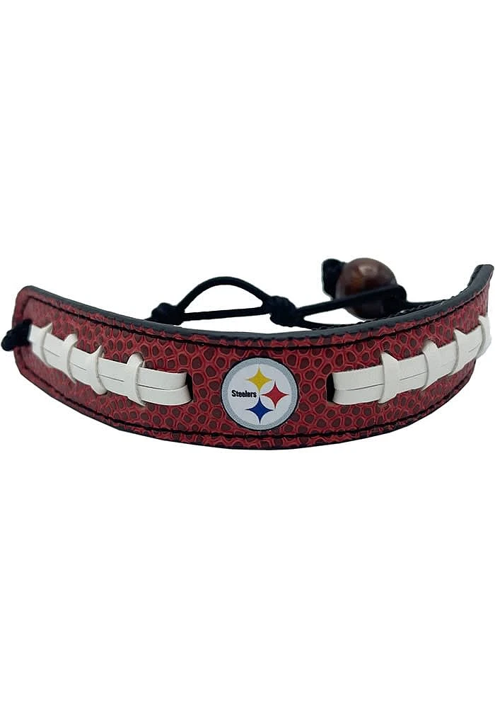 Pittsburgh Steelers Pebble Grain Mens Bracelet