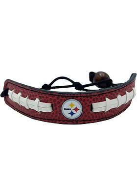 Pittsburgh Steelers Pebble Grain Mens Bracelet