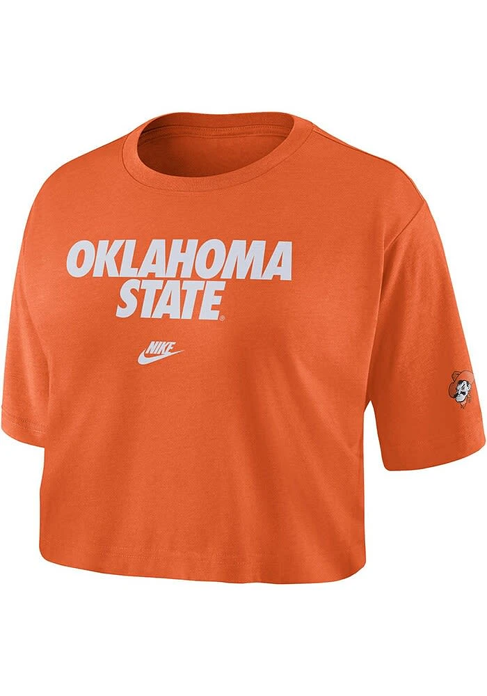 Nike Oklahoma State Cowboys Womens Orange Legacy Crop Short Sleeve T-Shirt