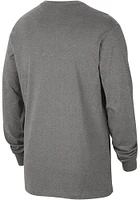 Nike Ohio State Buckeyes Grey Cotton Classic Long Sleeve T Shirt