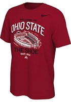 Nike Ohio State Buckeyes Red Stadium Graphic Short Sleeve T Shirt