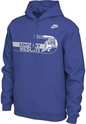 Nike Kentucky Wildcats Mens Blue Vault Logo Long Sleeve Hoodie