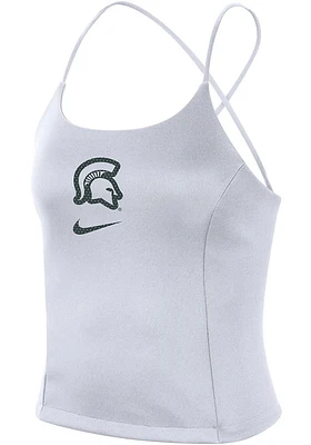 Nike Michigan State Spartans Womens White Icon Clash Tank Top