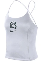 Nike Michigan State Spartans Womens White Icon Clash Tank Top