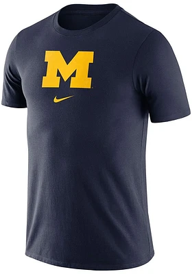 Nike Michigan Wolverines Blue Asbury Logo Short Sleeve T Shirt
