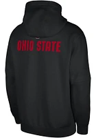 Nike Ohio State Buckeyes Mens Black Campus Athlete Team Issue Long Sleeve Hoodie