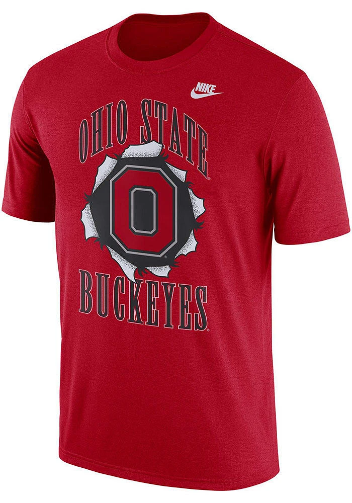 Nike Ohio State Buckeyes Red Back to School Campus Athlete Short Sleeve T Shirt