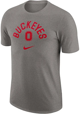 Nike Ohio State Buckeyes Dark Grey Campus Athlete University Short Sleeve T Shirt