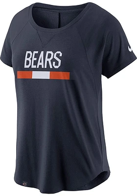 Nike Chicago Bears Womens Navy Blue Modern Fan Short Sleeve T-Shirt