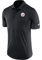 Nike Pittsburgh Steelers Mens Black Evergreen Short Sleeve Polo