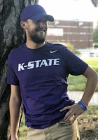 Nike K-State Wildcats Purple Word Short Sleeve T Shirt