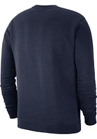 Nike Michigan Wolverines Mens Navy Blue Club Long Sleeve Crew Sweatshirt