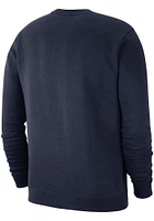 Nike Penn State Nittany Lions Mens Navy Blue Club Long Sleeve Crew Sweatshirt