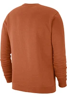 Nike Texas Longhorns Mens Burnt Orange Club Long Sleeve Crew Sweatshirt