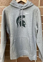 Nike Michigan State Spartans Mens Grey Club Long Sleeve Hoodie