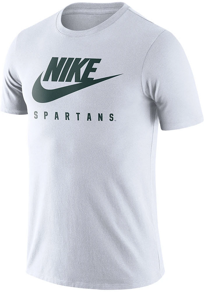 Nike Michigan State Spartans White Futura Short Sleeve T Shirt