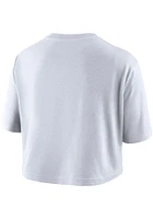 Nike Michigan State Spartans Womens White Spring Break Futura Cropped Short Sleeve T-Shirt