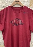 Nike Arkansas Razorbacks Cardinal Legend Logo Short Sleeve T Shirt