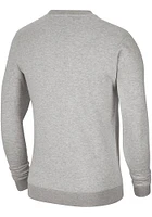 Nike Michigan Wolverines Mens Grey Twil Club Fleece Long Sleeve Crew Sweatshirt